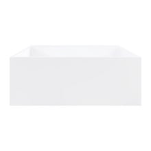 Cdesign Matte White Solid Surface Freestanding Bath with Overflow